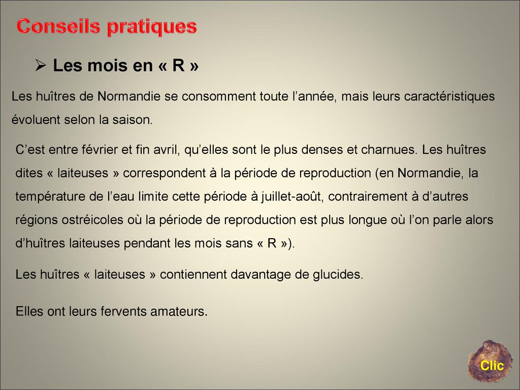 Guide de survie de lamateur dhuître ppt télécharger